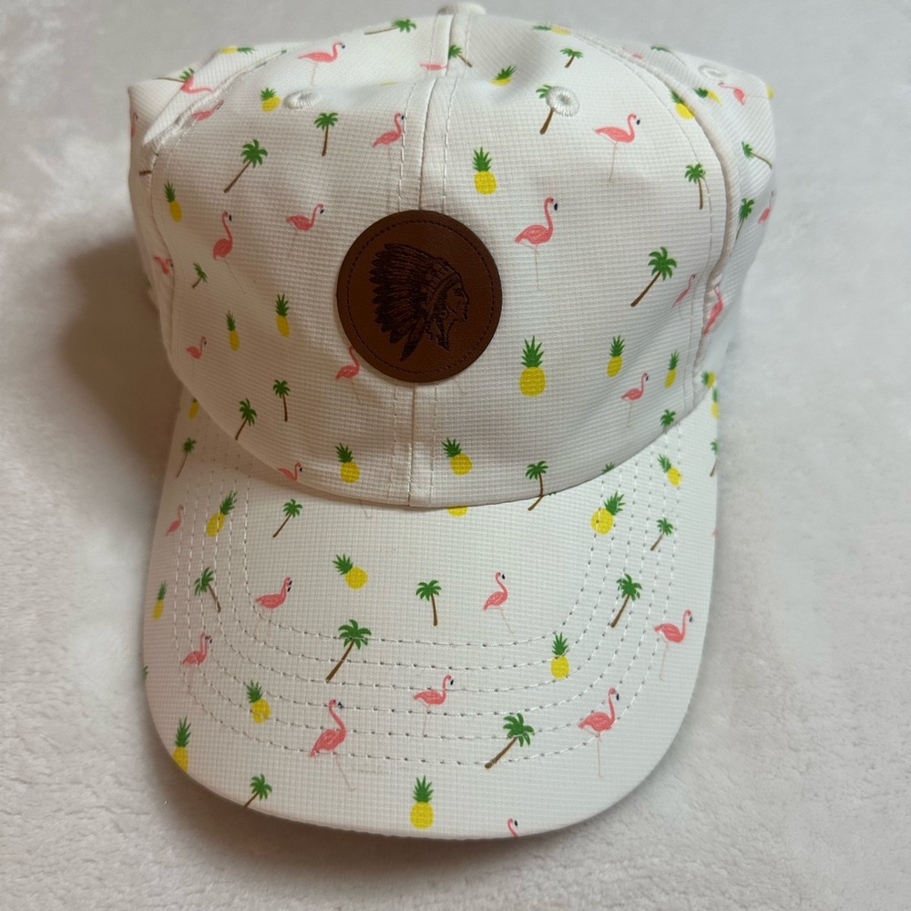 Seminole Golf Club unisex hat. Adjustable fit w/ Flamingo, Pineapple Print. RARE
